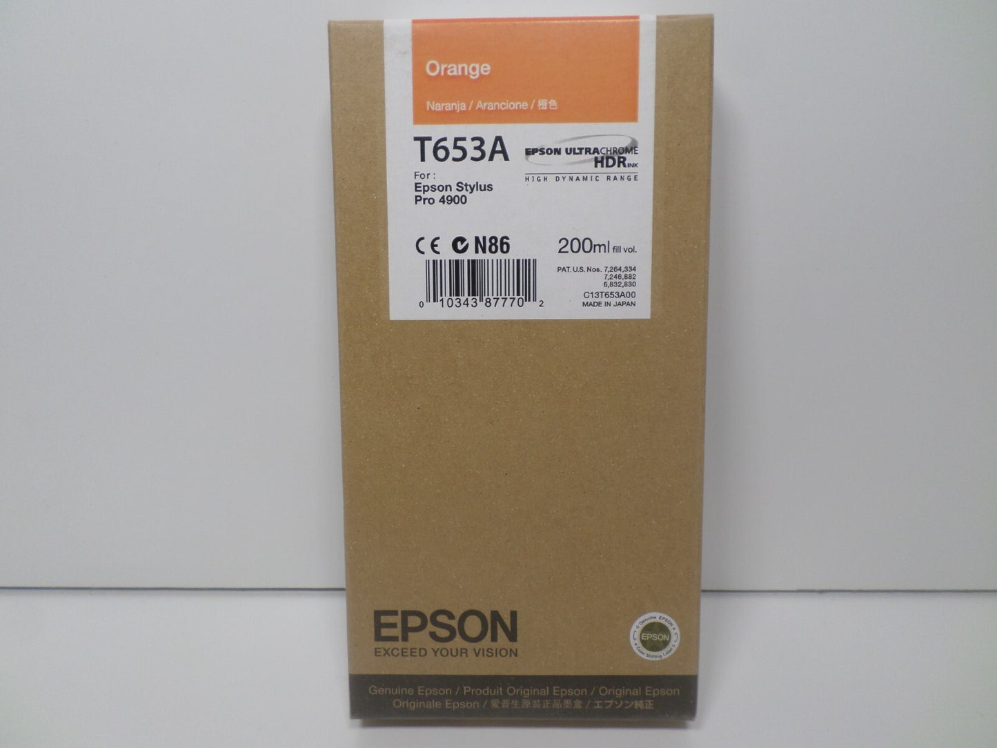 03-2014 Epson T653A00 Orange Ink for SP4900 NEW & SEALED