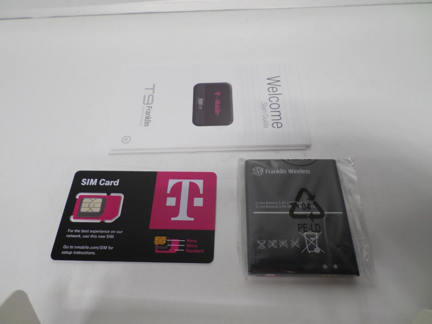 Lot of 5 T-Mobile Franklin T9 Mobile Hotspot With Sim Card & battery