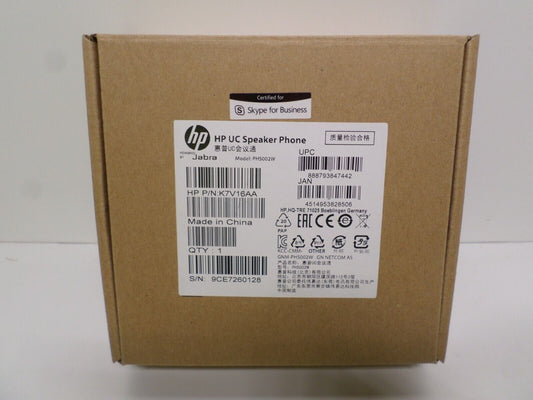 Genuine HP UC Speaker Phone Jabra SPEAK  510 MS USB/Bluetooth K7V16AA PHS002W