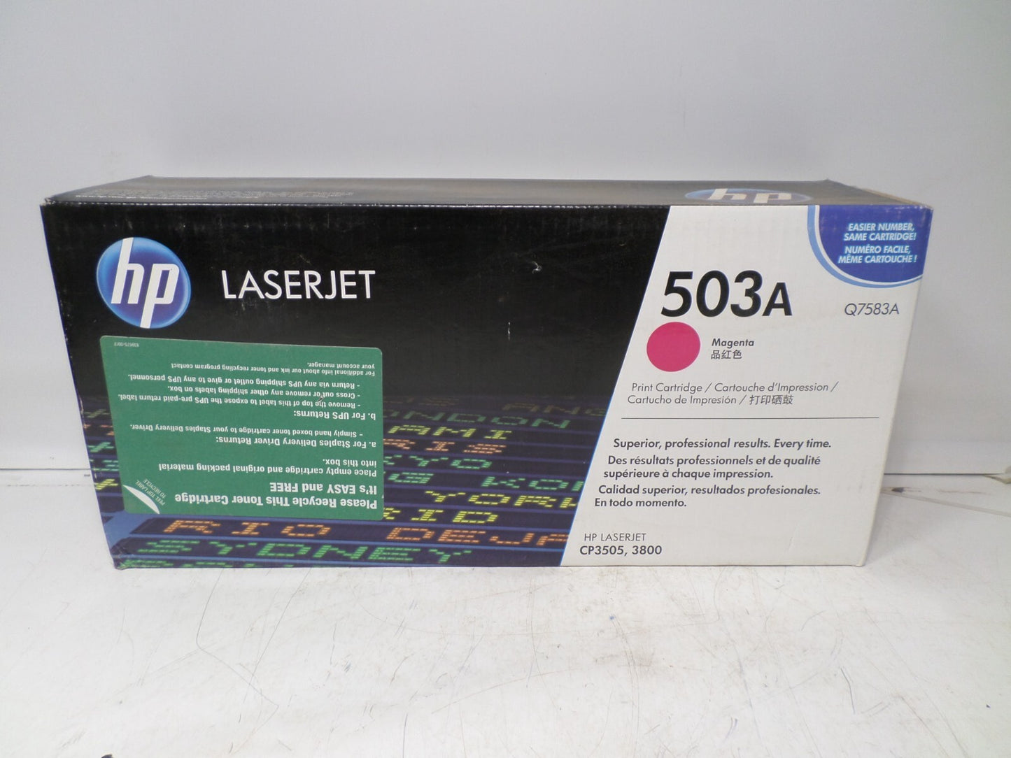 HP 503A Magenta Original LaserJet Toner Cartridge, Q7583A New Sealed