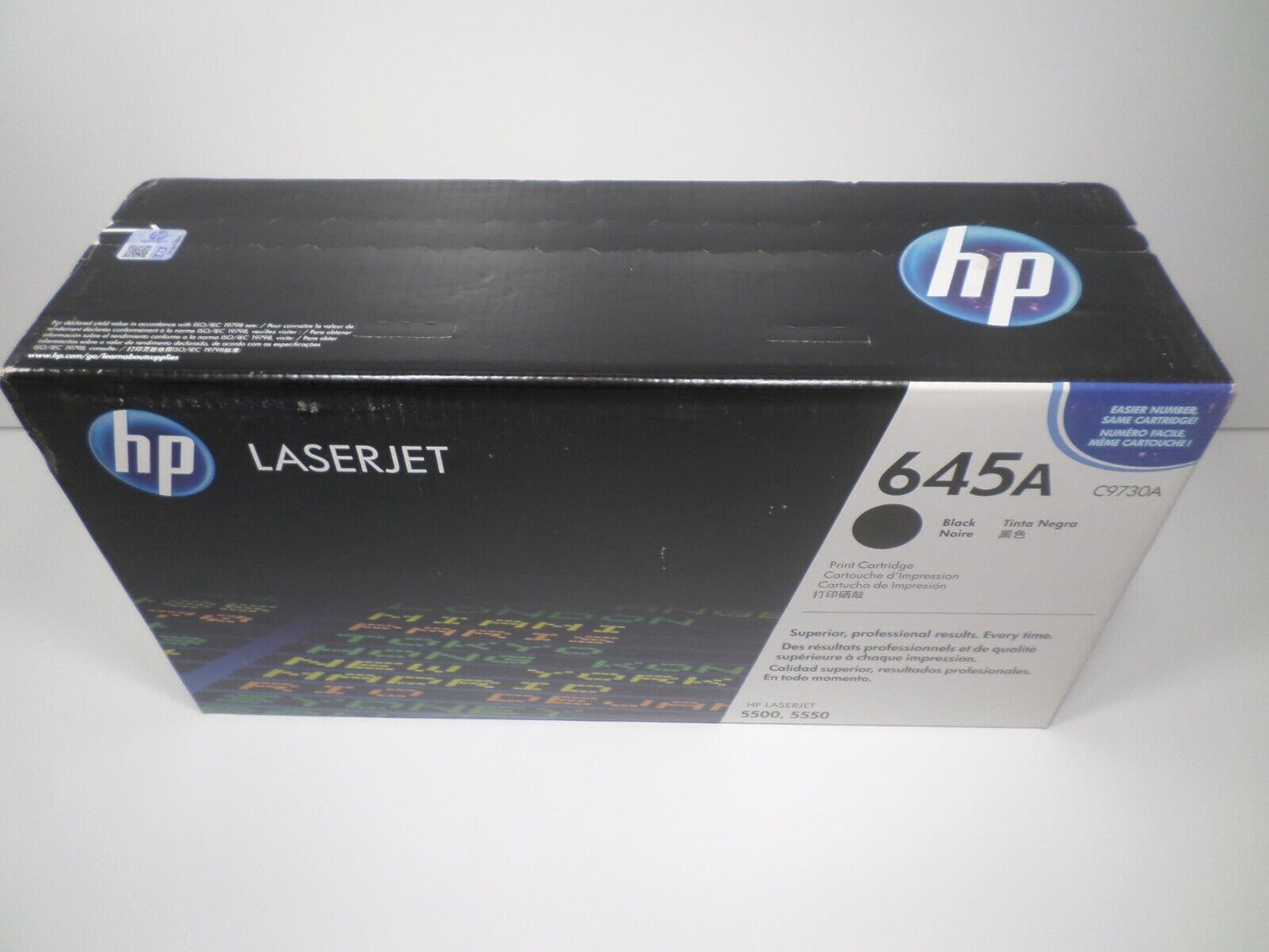 New Genuine HP 645A Black LaserJet Print Toner Cartridge C9730A