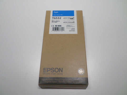 Genuine Epson T6532 Cyan Ink Cartridge for Stylus Pro 4900