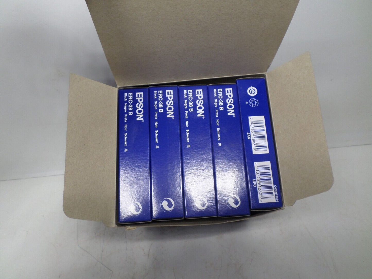 Genuine Epson ERC-38 B Ink Ribbons, Black #C43S015374 pack of 10