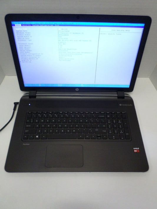 HP PAVILION 17 NOTEBOOK PC AMD  A8-6410M 2.0 GHz 6GB No HDD