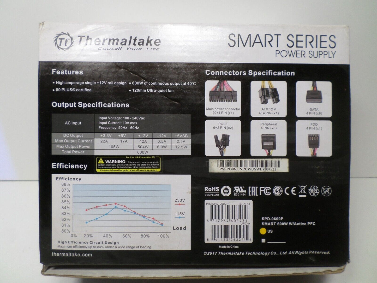 Thermaltake Smart Series Power Supply 80 Plus Smart 600W