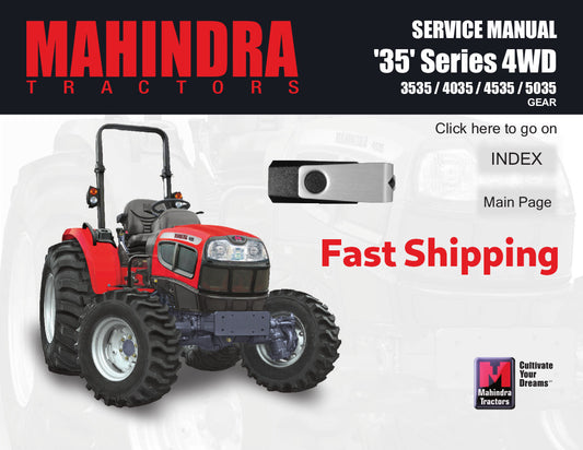 Mahindra 35 Series service manual 3535/4035/4535/5035 PDF PMSM202WD4WD