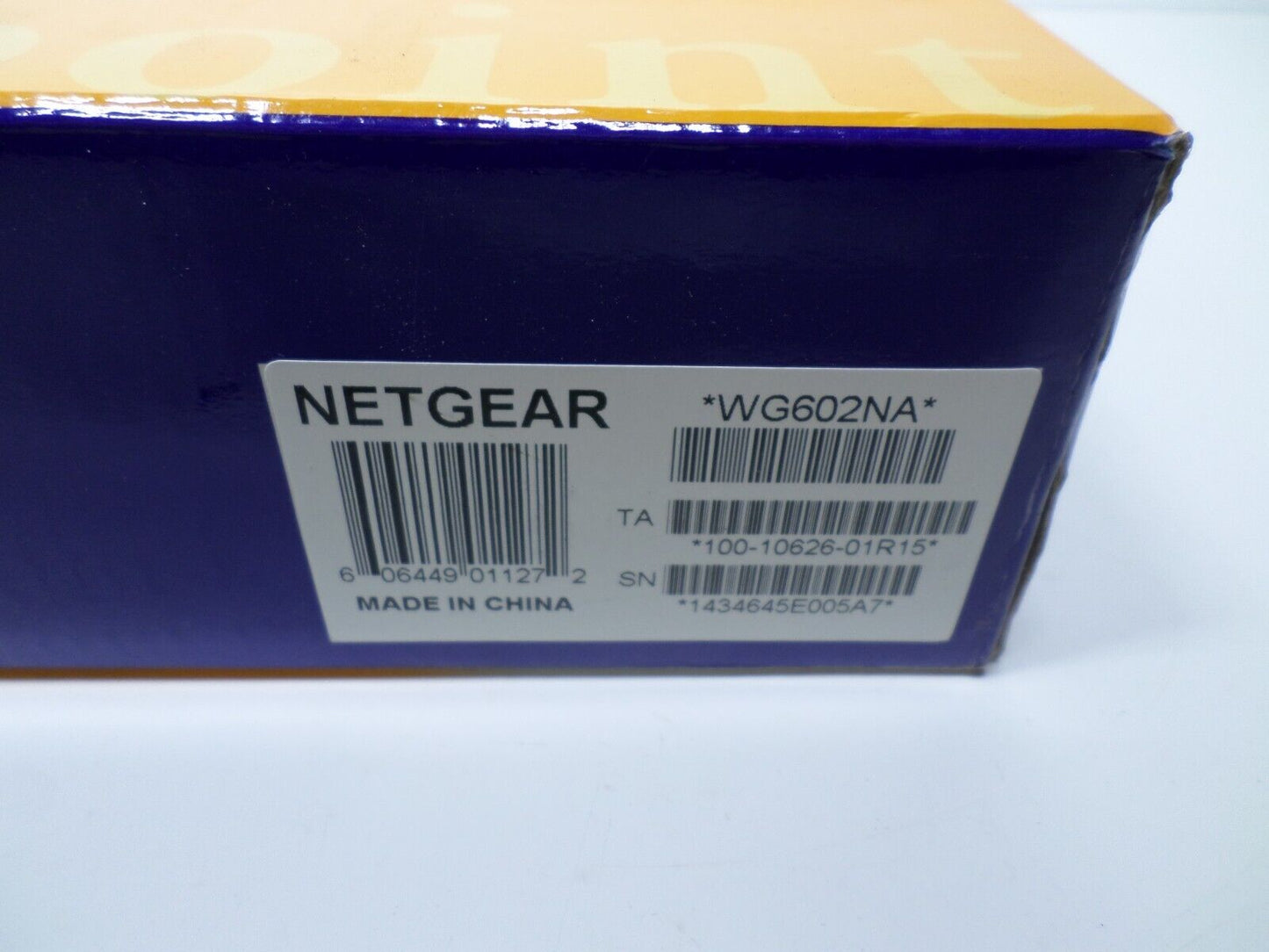 Netgear Access Point Wireless Router 54 Mbps WG602
