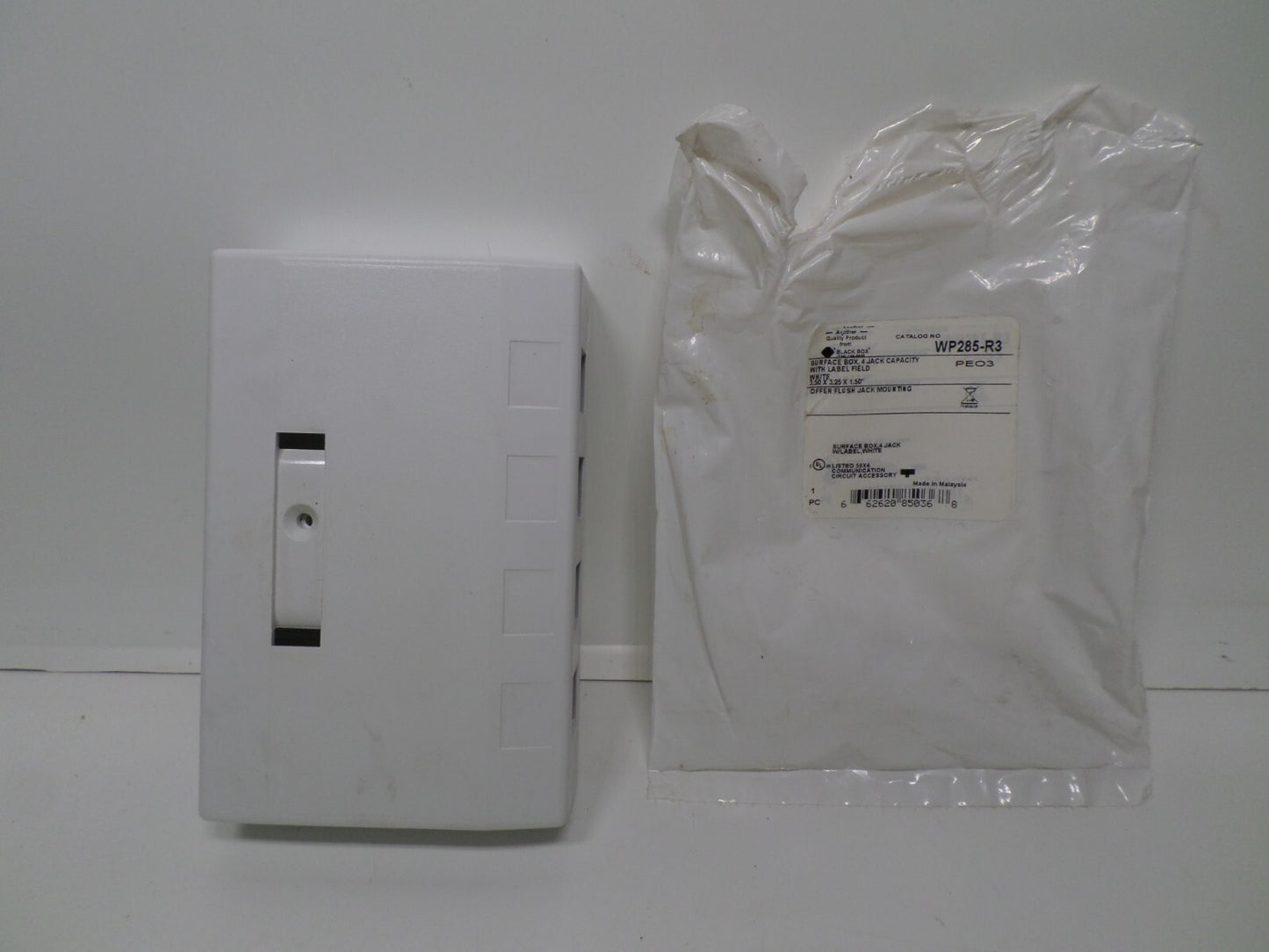 4 Port Cat6 5E RJ45 Network Surface Mount Box For Keystone Jack Insert