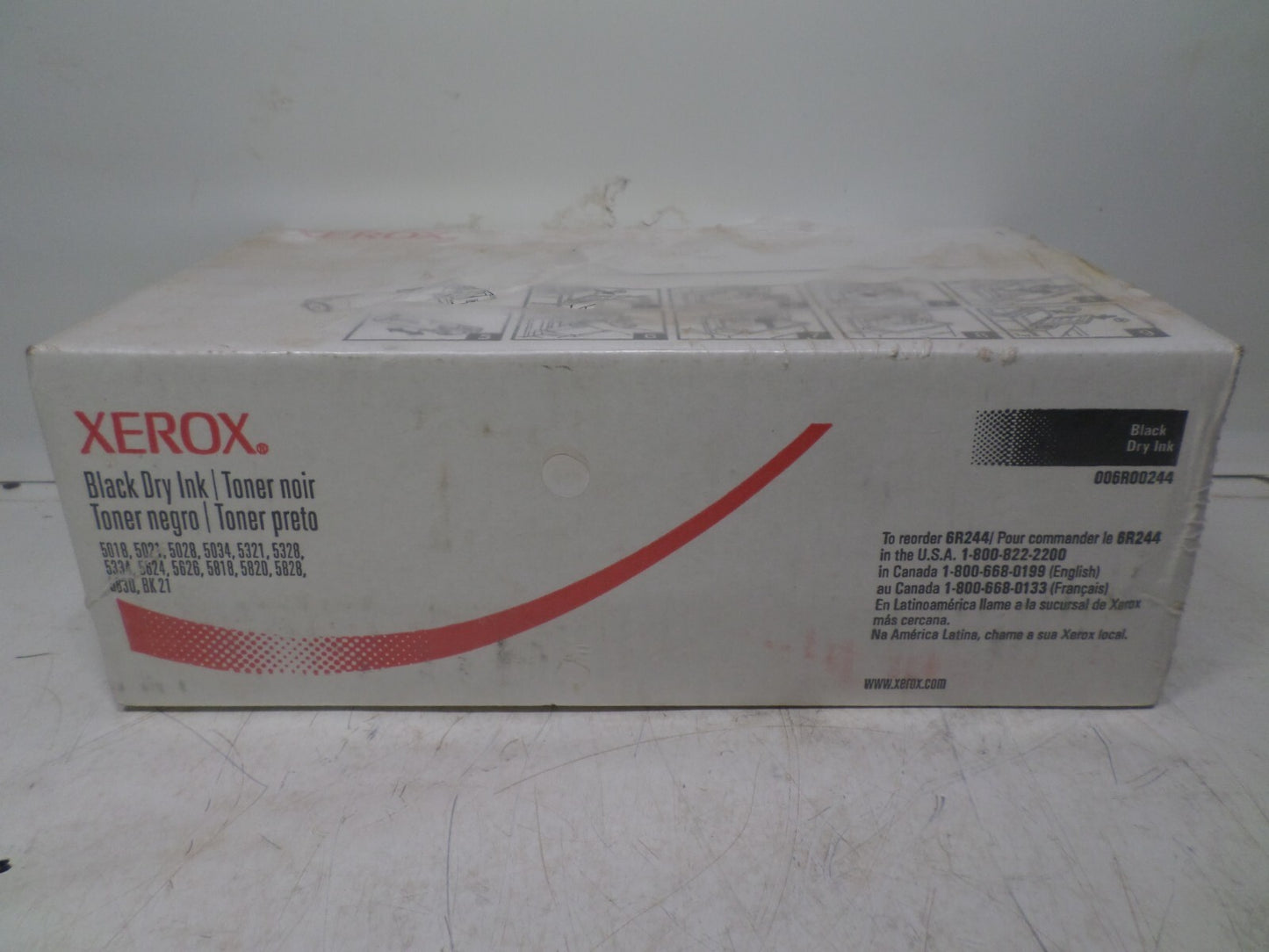 2 Pack Genuine Xerox 6R244 Black Toner Cartridge 5018 5021 5028 5328 5624 5830