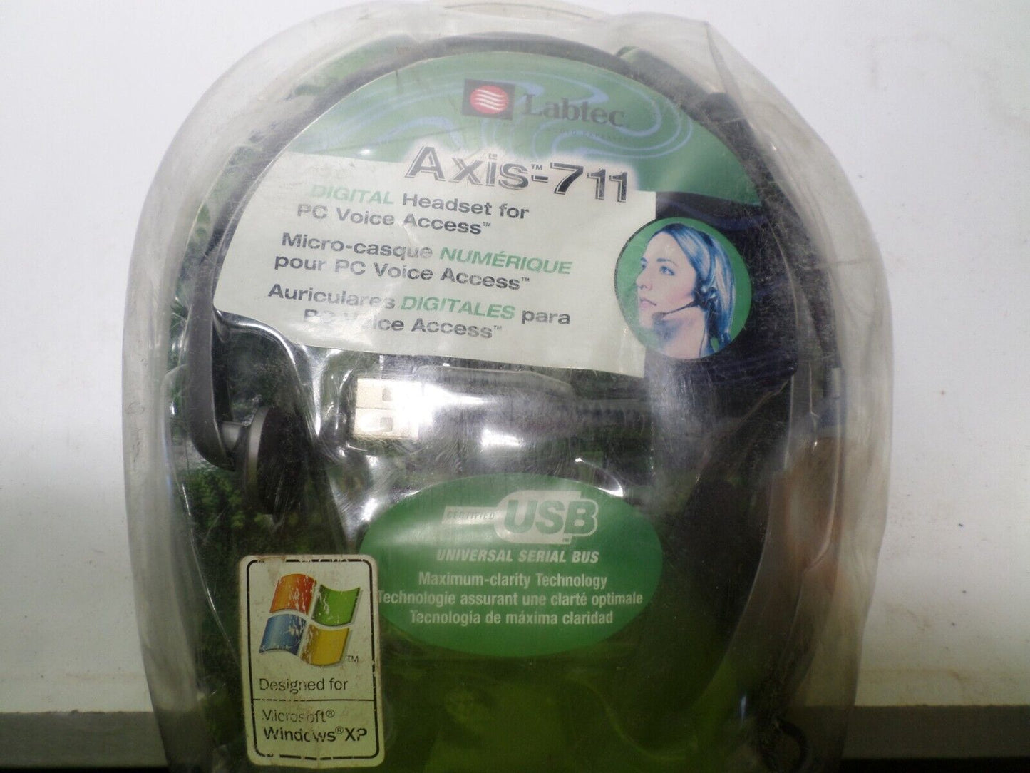 NEW SEALED Labtec Axis 711 Digital USB Mono Headset FOR MULTIPLAYER GAMING