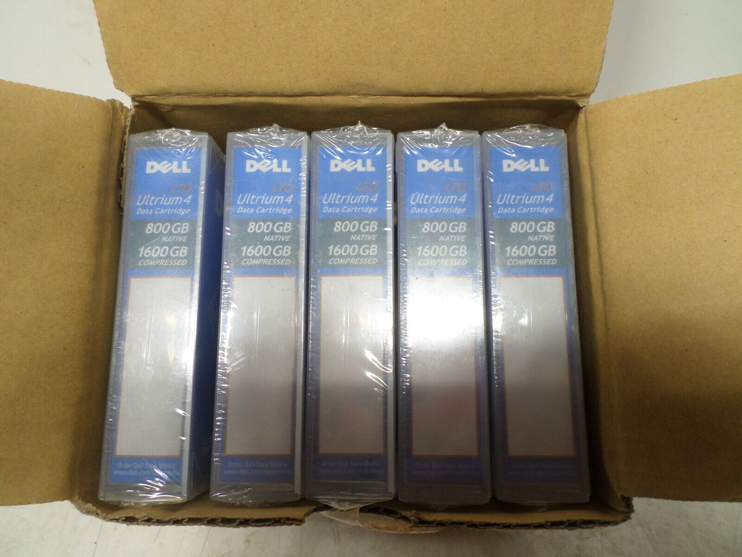 5 Pack Dell LTO Ultrium 4 Data Cartridges 800GB / 1600GB DP/N 0YN156