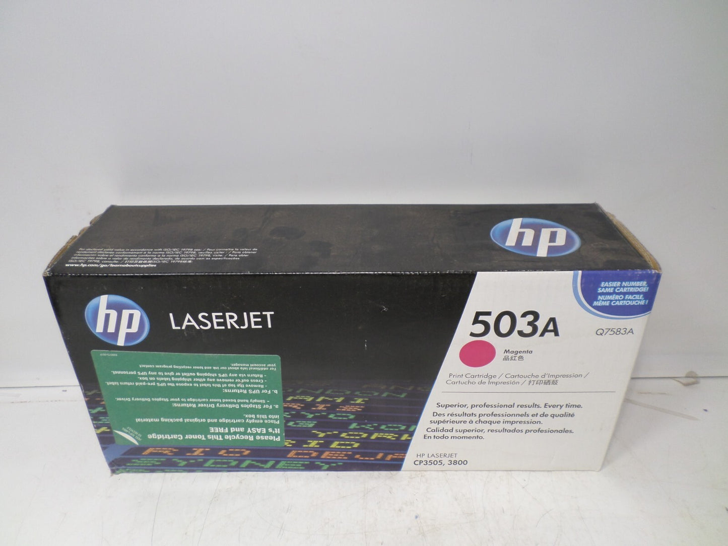 HP 503A Magenta Original LaserJet Toner Cartridge, Q7583A New Sealed