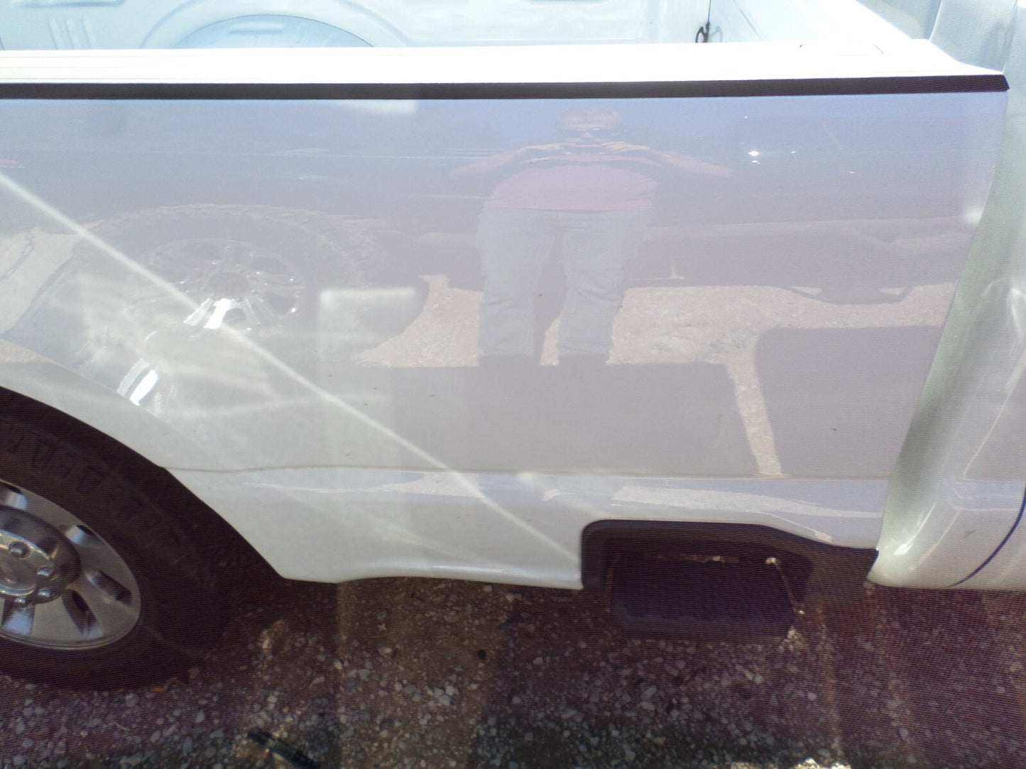 2023 FORD F250/F350 TRUCK BED BOX LONG 8' SRW WHITE COMLETE W/ TAILGATE , LIGHTS