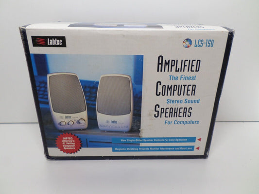 New Labtec Computer Speakers LCS-150 with new compatible adapter