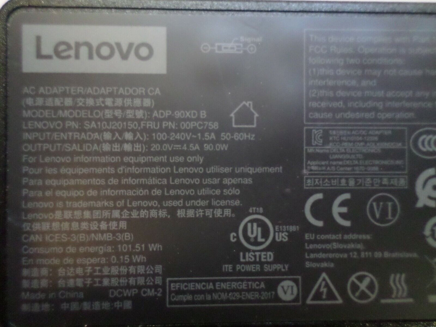 GENUINE Lenovo 90w AC Adapter Power Supply for T440p T540p G500 Edge E531 E540