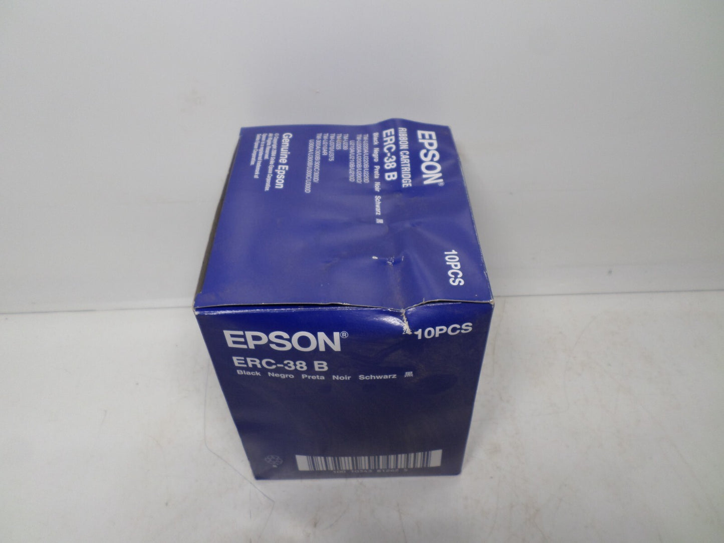 Genuine Epson ERC-38 B Ink Ribbons, Black #C43S015374 pack of 10