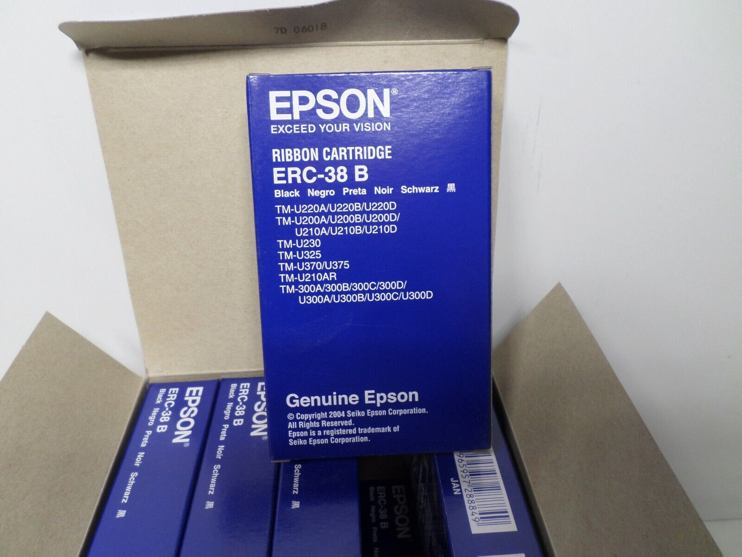 Genuine Epson ERC-38 B Ink Ribbons, Black #C43S015374 pack of 10
