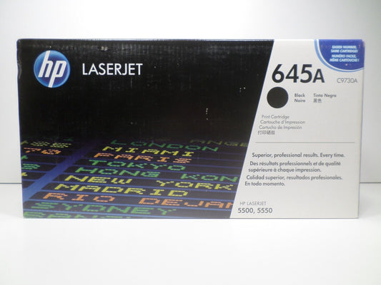 New Genuine HP 645A Black LaserJet Print Toner Cartridge C9730A