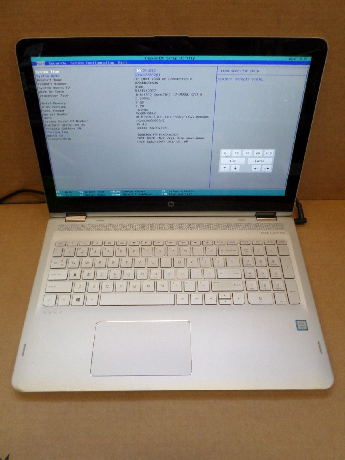 HP Envy x360 Touch 15.6" 4K Laptop Core i7-7500U 8GB DDR4 256SSD
