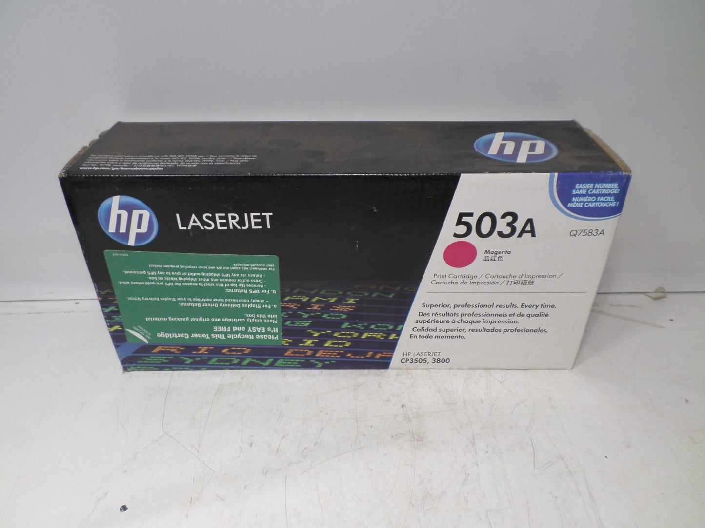 HP 503A Magenta Original LaserJet Toner Cartridge, Q7583A New Sealed