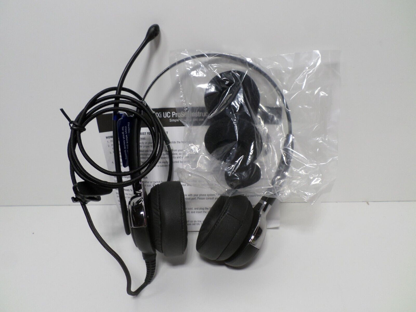 (LOT OF 10) VXi 203072 UC ProSet 21G Over-the-Head Headset with N/C Microphone