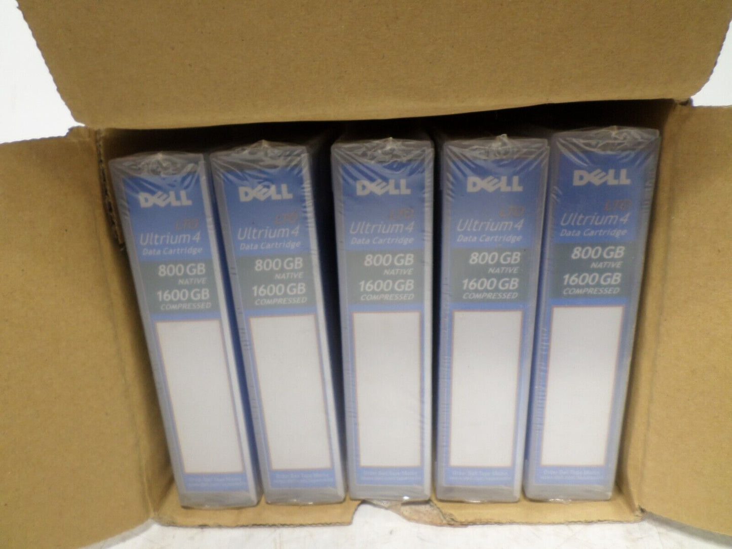 5 Pack Dell LTO Ultrium 4 Data Cartridges 800GB / 1600GB DP/N 0YN156