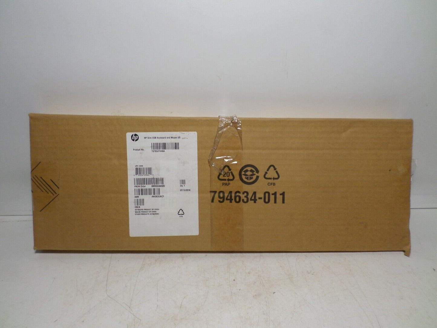 HP SLIM USB KEYBOARD- KU1489 AND GENUINE HP MOUSE