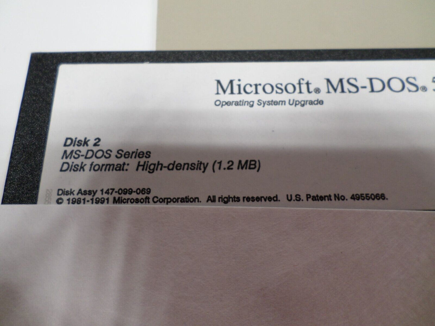 Microsoft MS-DOS 5 Operating System Upgrade Set