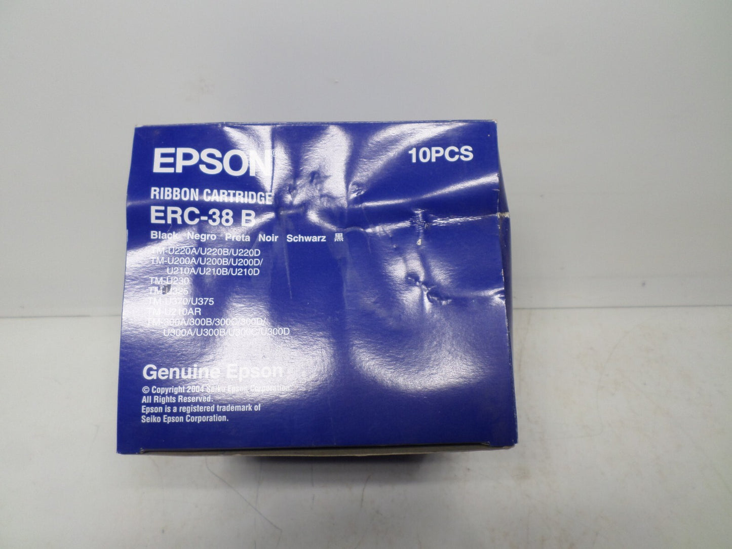 Genuine Epson ERC-38 B Ink Ribbons, Black #C43S015374 pack of 10