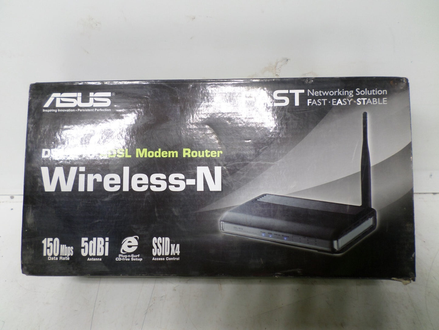 ASUS DSL-N10 Wireless-N 150 Entry Home Router: Fast Ethernet and support - New