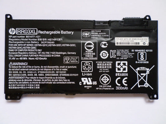 OEM HP ProBook 450 G4 BATTERY 11.4V 48Wh 4000mAh RR03XL HSTNN-UB7C 851610-850