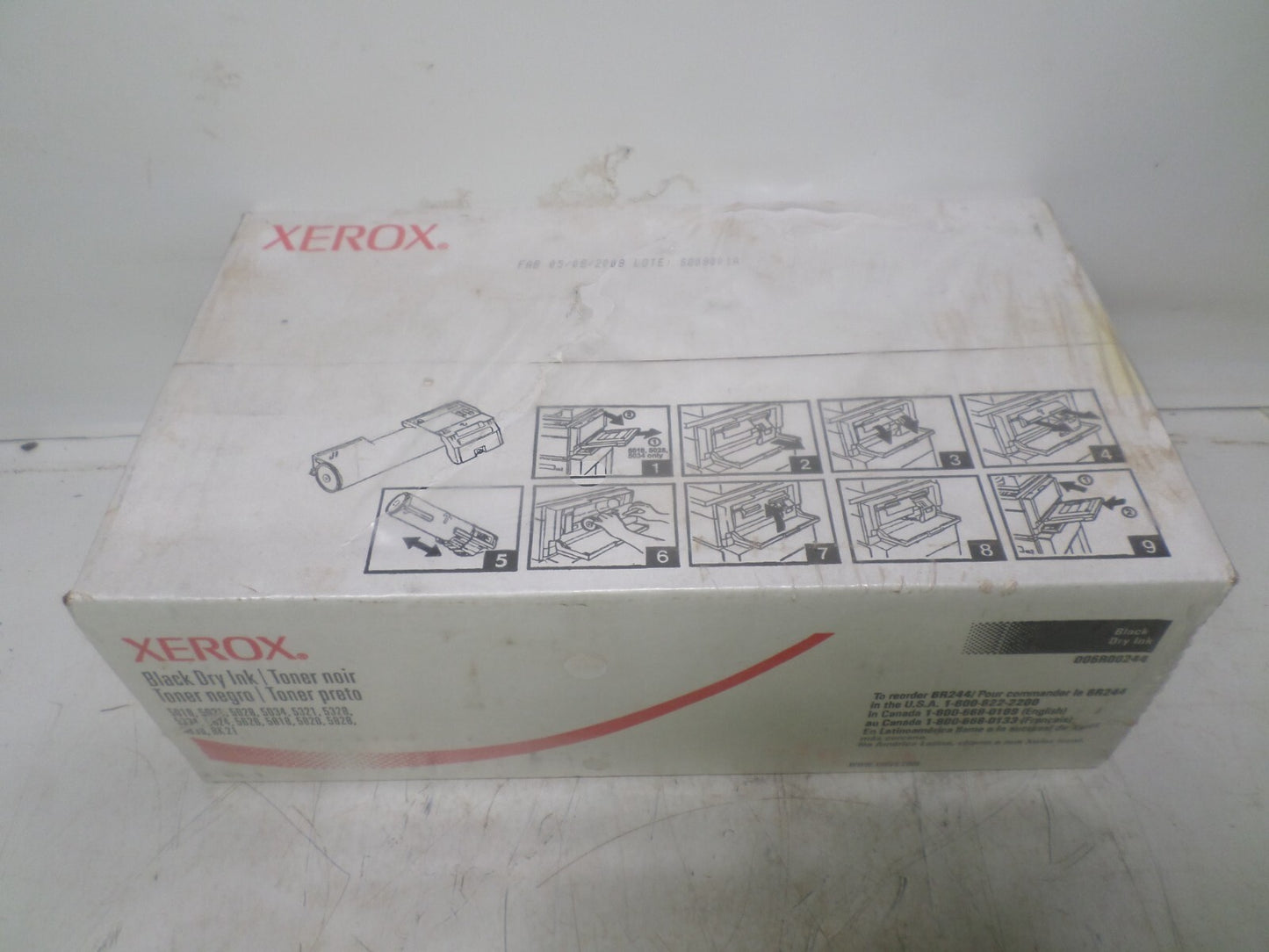 2 Pack Genuine Xerox 6R244 Black Toner Cartridge 5018 5021 5028 5328 5624 5830