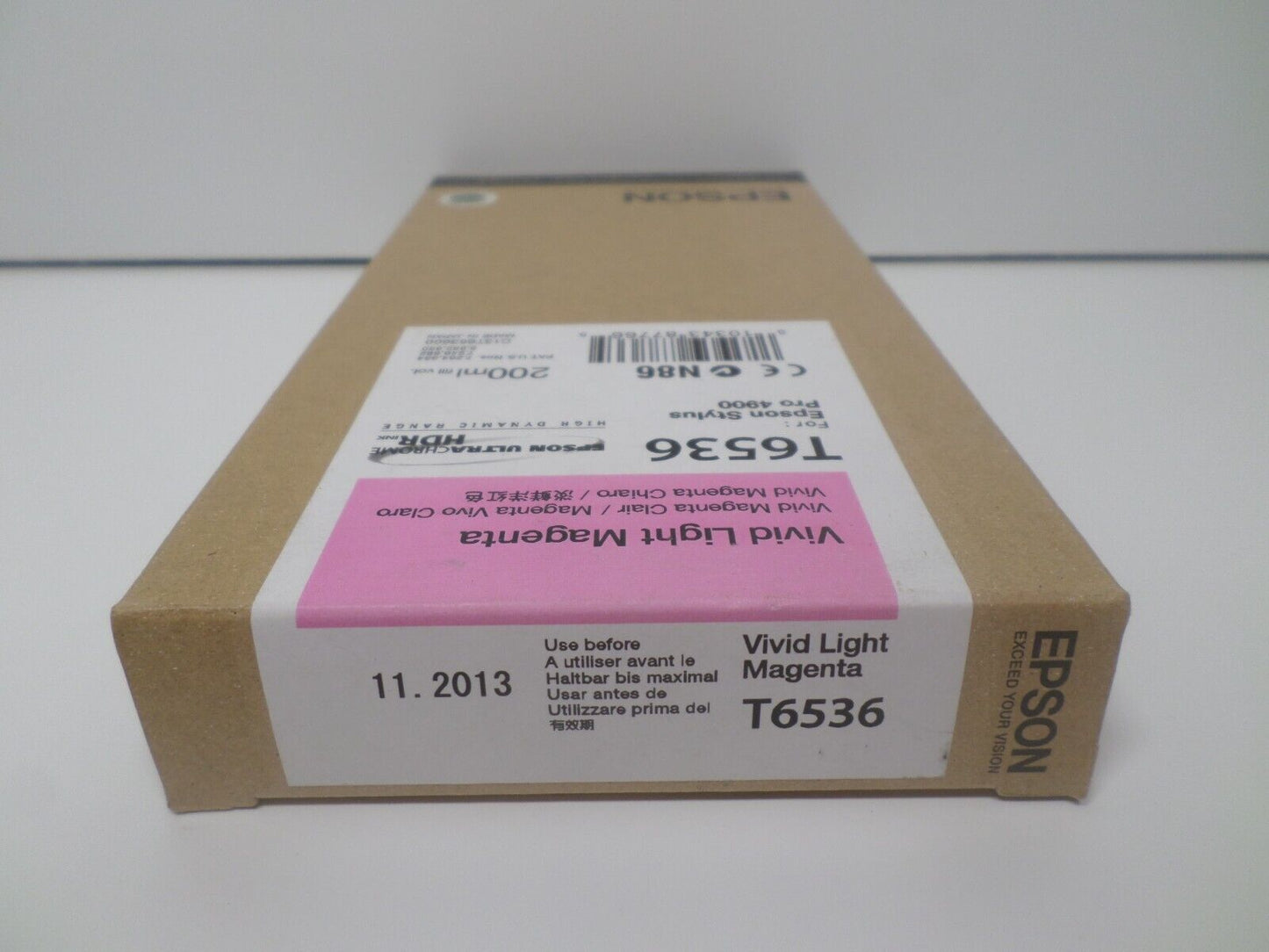 11-2013 Genuine Epson T6536 Vivid Light Magenta Ultrachrome HDR Ink 4900